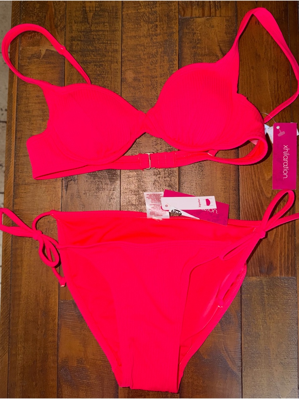 Target Neon Pink Tie-Side Bikini Set